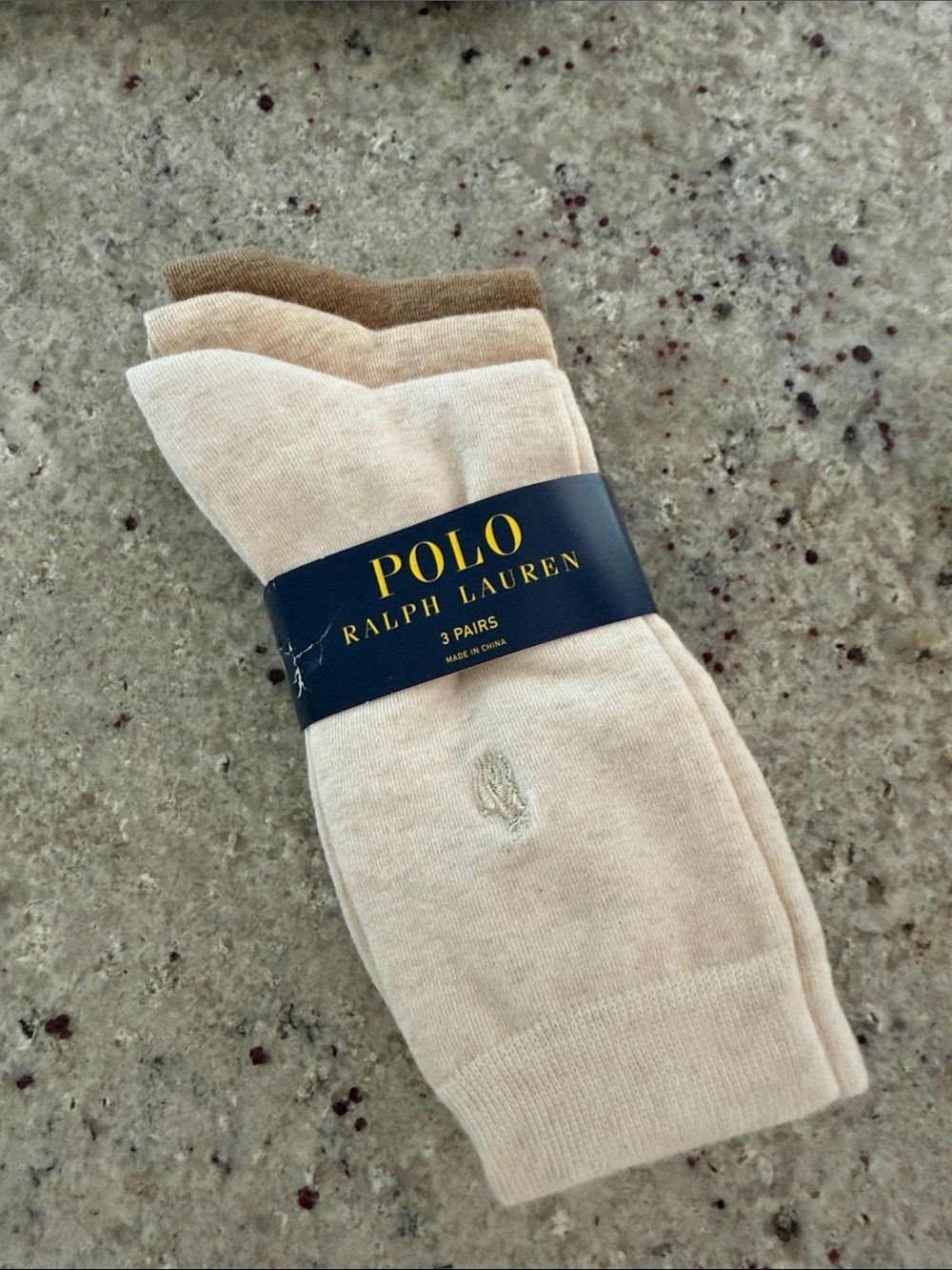 New Polo Ralph Lauren Tan Ivory Socks Long Tall Women’s Socks Size 9-11